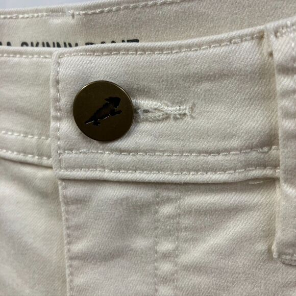 Toad & Co. Sequoia Skinny Pant Ivory Womens 6 Organic Cotton Spring Preppy - Picture 12 of 15